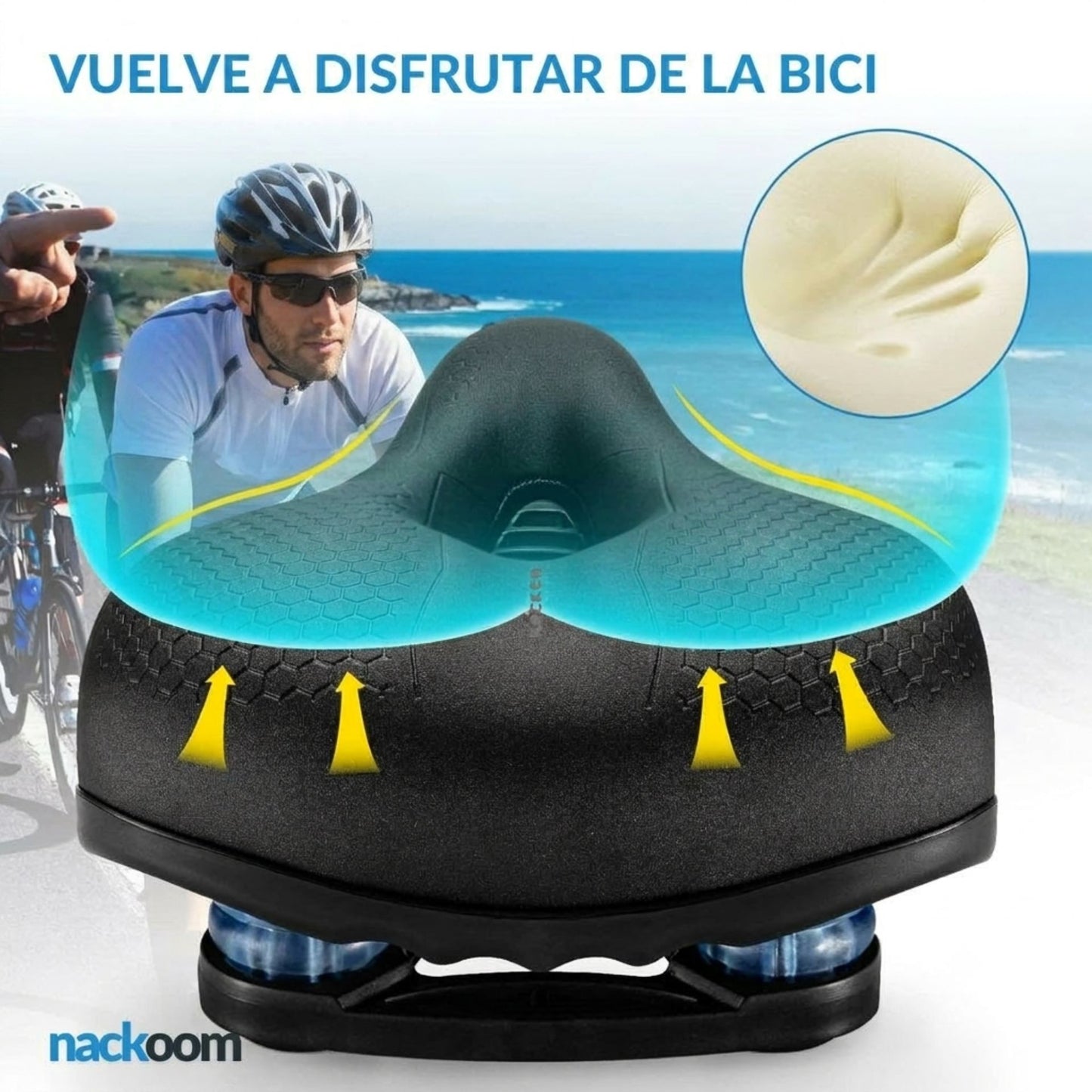 Sillín para Evitar el Adormecimiento y Dolor en la Bicicleta
