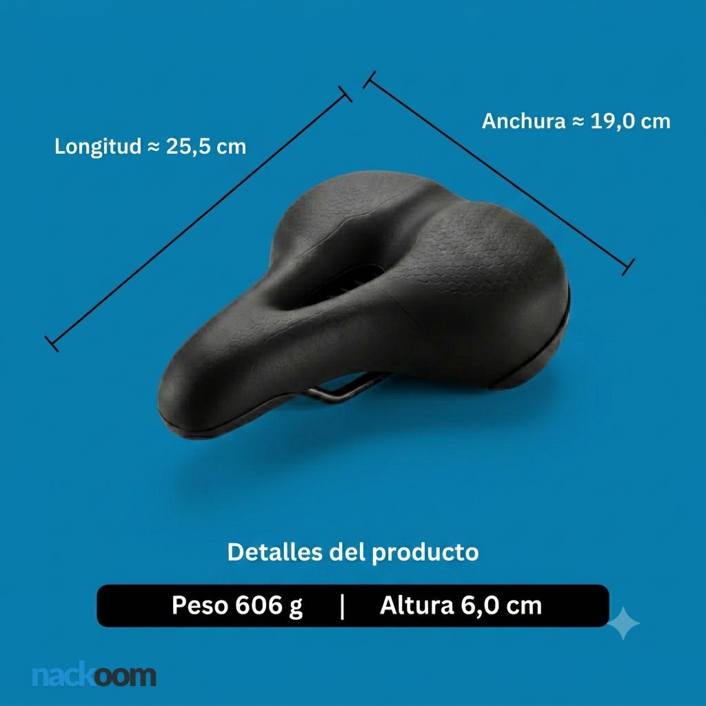 Sillín para Evitar el Adormecimiento y Dolor en la Bicicleta